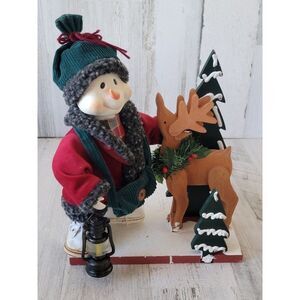 Snowman reindeer Lantern mistletoe tree Xmas home decor